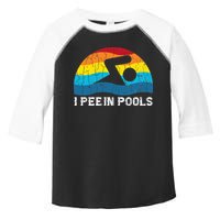 I Pee In Pools Funny Swimmer Swimming Coach Player Toddler Fine Jersey T-Shirt