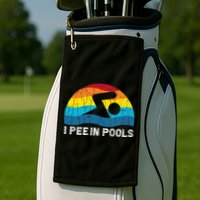 I Pee In Pools Funny Swimmer Swimming Coach Player Golf Towel