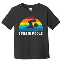 I Pee In Pools Funny Swimmer Swimming Coach Player Toddler T-Shirt