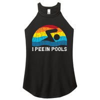 I Pee In Pools Funny Swimmer Swimming Coach Player Women's Perfect Tri Rocker Tank