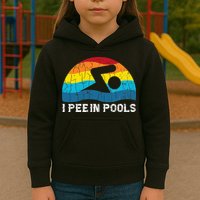 I Pee In Pools Funny Swimmer Swimming Coach Player Kids Hoodie