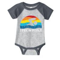 I Pee In Pools Funny Swimmer Swimming Coach Player Infant Baby Jersey Bodysuit