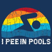 I Pee In Pools Funny Swimmer Swimming Coach Player Infant Baby Jersey Bodysuit