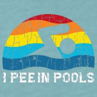 I Pee In Pools Funny Swimmer Swimming Coach Player Sueded Cloud Jersey T-Shirt