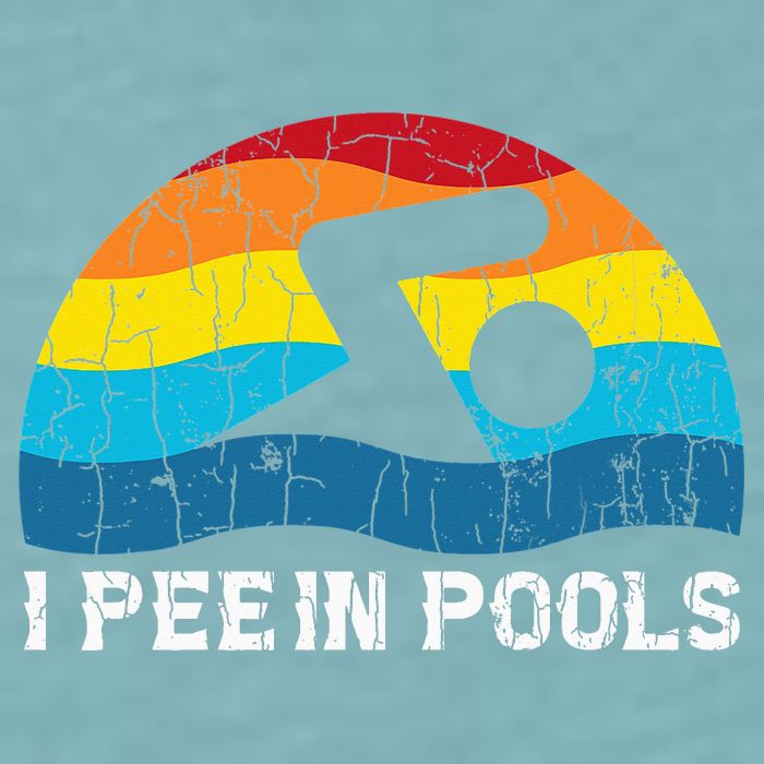 I Pee In Pools Funny Swimmer Swimming Coach Player Sueded Cloud Jersey T-Shirt