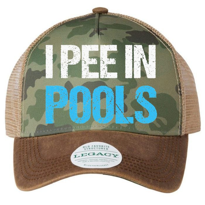 I Pee In Pools Funny Swimming Legacy Tie Dye Trucker Hat
