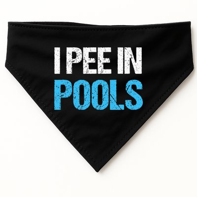 I Pee In Pools Funny Swimming USA-Made Doggie Bandana
