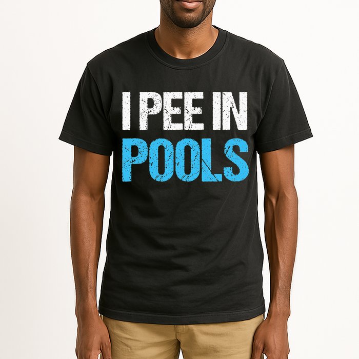 I Pee In Pools Funny Swimming Tall T-Shirt