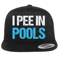I Pee In Pools Funny Swimming Flatbill Hat