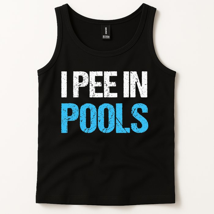 I Pee In Pools Funny Swimming Tank Top