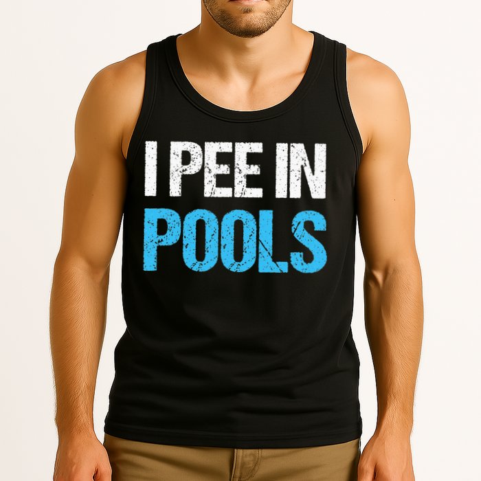 I Pee In Pools Funny Swimming Tank Top
