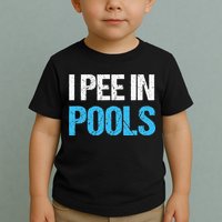 I Pee In Pools Funny Swimming Toddler T-Shirt