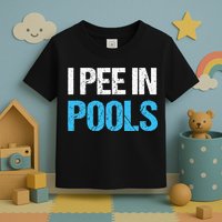 I Pee In Pools Funny Swimming Toddler T-Shirt