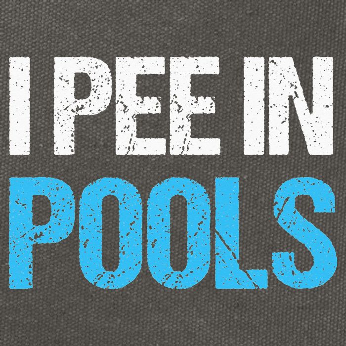 I Pee In Pools Funny Swimming Cotton Canvas Backpack