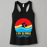 I Pee in Pools Lovers Swimmer Sarcastic Sayings Womens Tank Top
