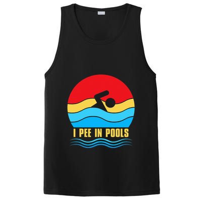 I Pee in Pools Lovers Swimmer Sarcastic Sayings PosiCharge Competitor Tank