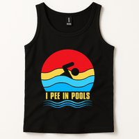 I Pee in Pools Lovers Swimmer Sarcastic Sayings Tank Top
