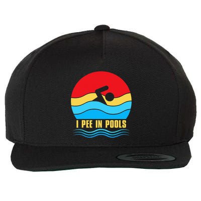I Pee in Pools Lovers Swimmer Sarcastic Sayings Wool Snapback Cap
