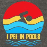 I Pee in Pools Lovers Swimmer Sarcastic Sayings Cotton Canvas Backpack