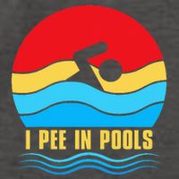 I Pee in Pools Lovers Swimmer Sarcastic Sayings Vector Backpack