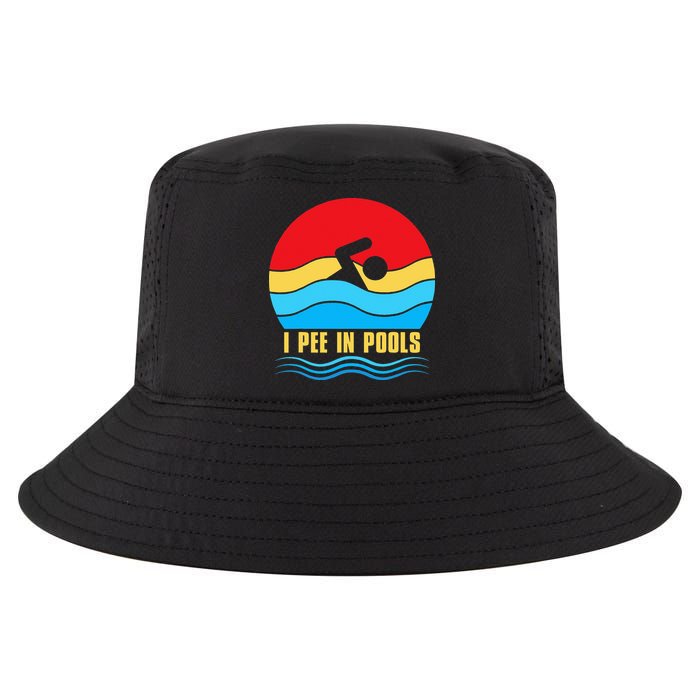 I Pee In Pools Funny Swimmer Coach Player Cool Comfort Performance Bucket Hat