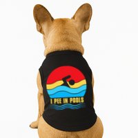 I Pee In Pools Funny Swimmer Coach Player Doggie Tank