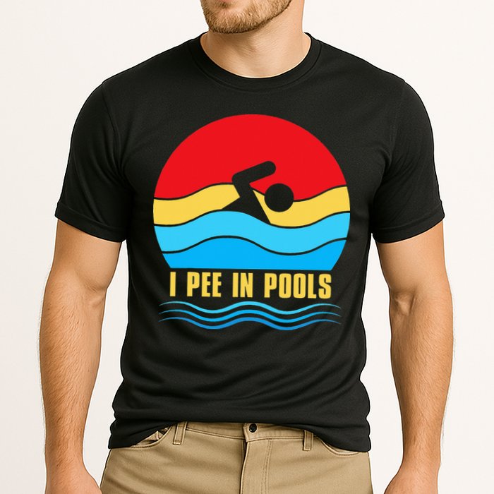 I Pee In Pools Funny Swimmer Coach Player Performance Shirt