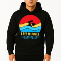 I Pee In Pools Funny Swimmer Coach Player Hoodie