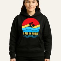 I Pee In Pools Funny Swimmer Coach Player Hoodie