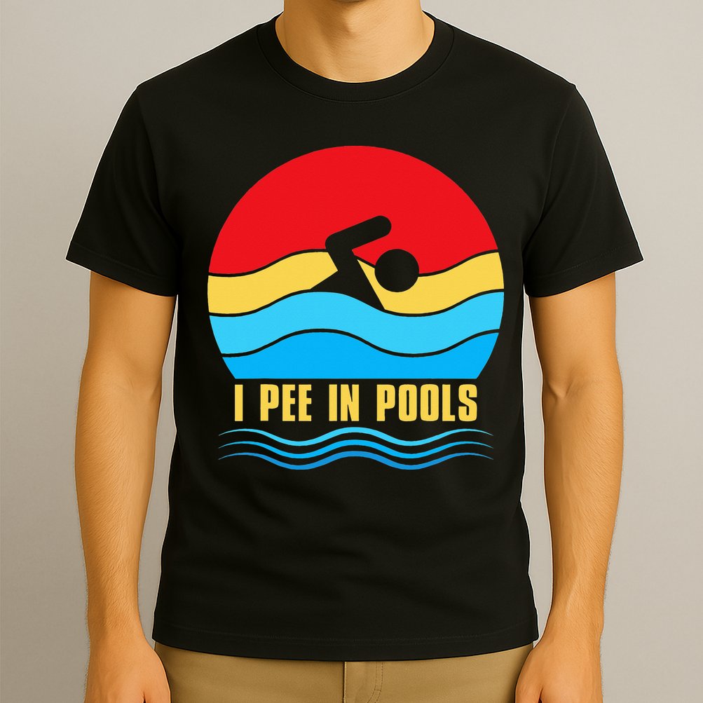 I Pee In Pools Funny Swimmer Coach Player T-Shirt
