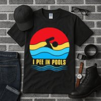 I Pee In Pools Funny Swimmer Coach Player Tall T-Shirt