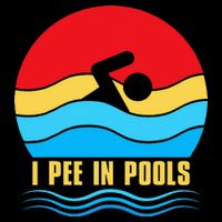 I Pee In Pools Funny Swimmer Coach Player Impact Tech Backpack