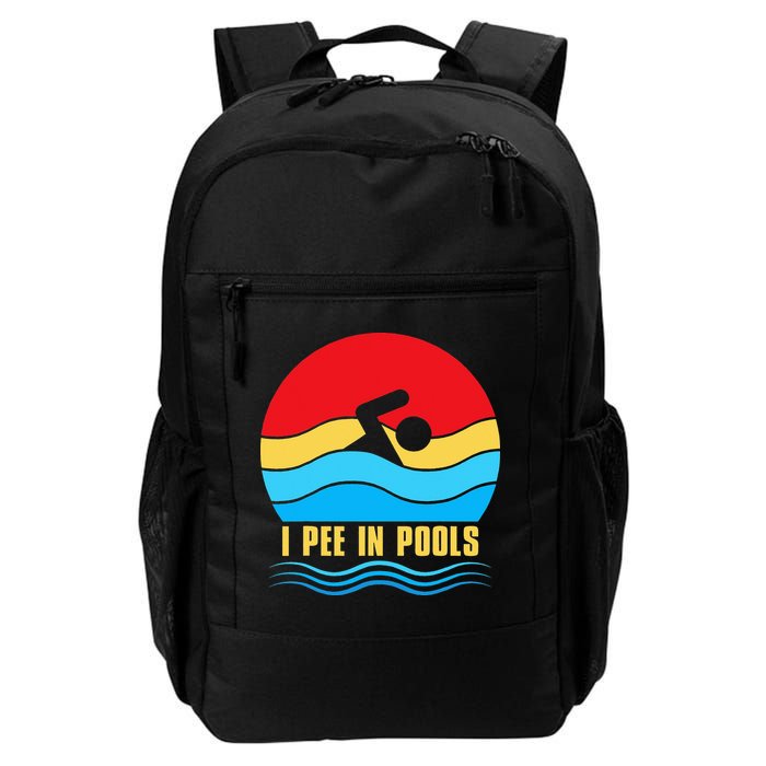 I Pee In Pools Funny Swimmer Coach Player Backpack