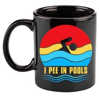 I Pee In Pools Funny Swimmer Coach Player 11oz C Handle Ceramic Mug