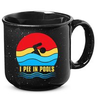 I Pee In Pools Funny Swimmer Coach Player 15oz Campfire Ceramic Mug