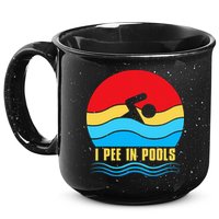 I Pee In Pools Funny Swimmer Coach Player 15oz Campfire Ceramic Mug