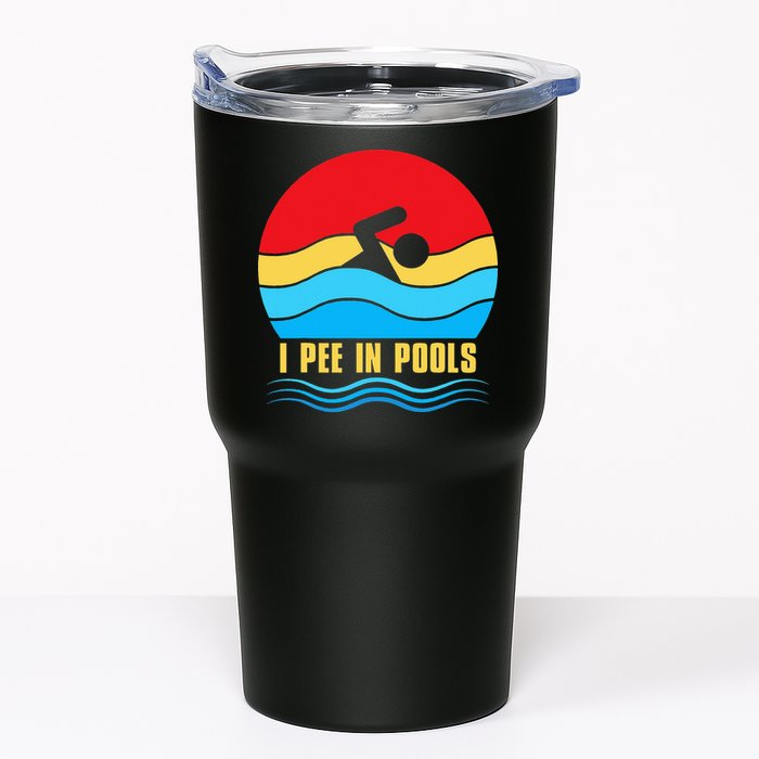 I Pee In Pools Funny Swimmer Coach Player Tumbler