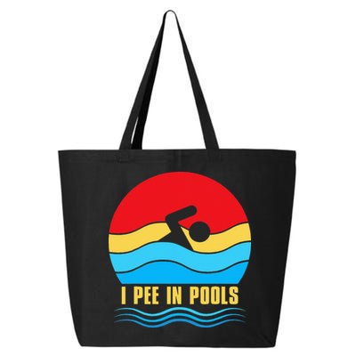 I Pee In Pools Funny Swimmer Coach Player 25L Jumbo Tote