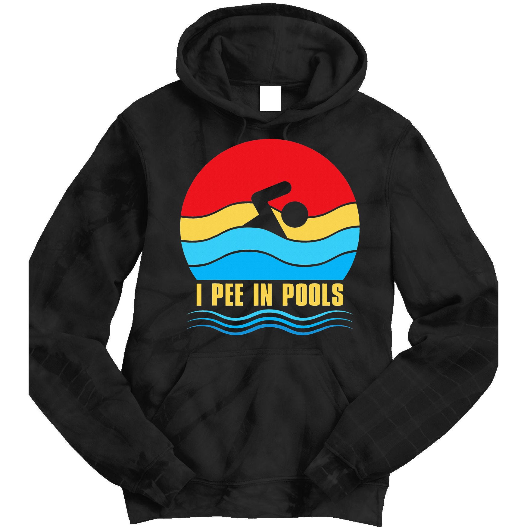 I Pee In Pools Funny Swimmer Coach Player Tie Dye Hoodie