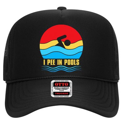 I Pee In Pools Funny Swimmer Coach Player Trucker Hat