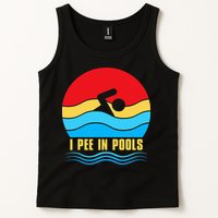 I Pee In Pools Funny Swimmer Coach Player Tank Top