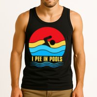 I Pee In Pools Funny Swimmer Coach Player Tank Top