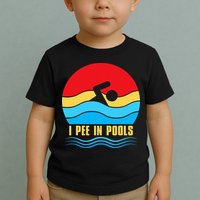 I Pee In Pools Funny Swimmer Coach Player Toddler T-Shirt