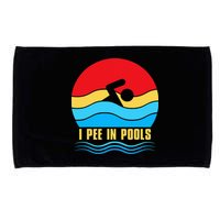 I Pee In Pools Funny Swimmer Coach Player Microfiber Hand Towel