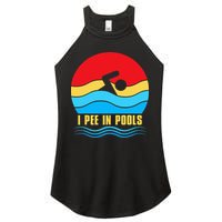 I Pee In Pools Funny Swimmer Coach Player Women's Perfect Tri Rocker Tank