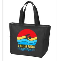 I Pee In Pools Funny Swimmer Coach Player Zip Tote Bag