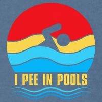 I Pee In Pools Funny Swimmer Coach Player Garment-Dyed Sweatshirt