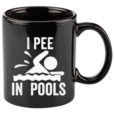 I Pee In Pools Swimming Swim Vacation I Pee In Pools 11oz C Handle Ceramic Mug
