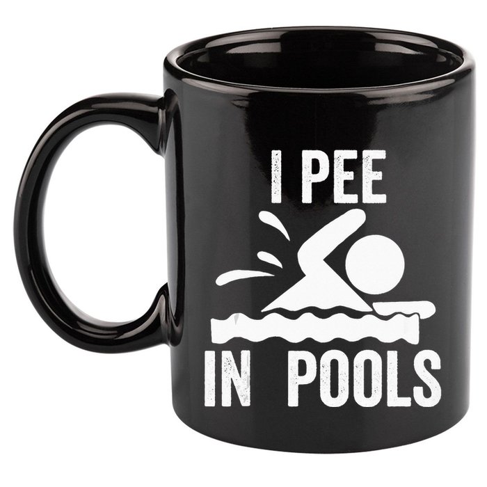 I Pee In Pools Swimming Swim Vacation I Pee In Pools 11oz C Handle Ceramic Mug