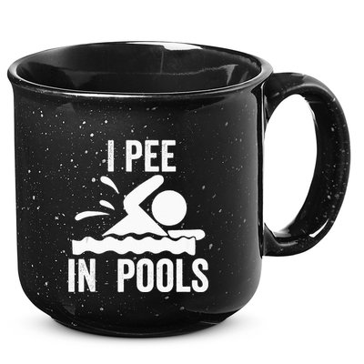 I Pee In Pools Swimming Swim Vacation I Pee In Pools 15oz Campfire Ceramic Mug